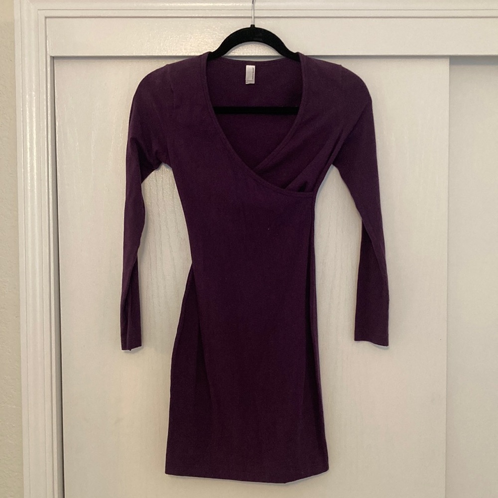 American Apparel Bodycon Wrap Front Dress